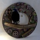Steampunk kopogtató varjúval